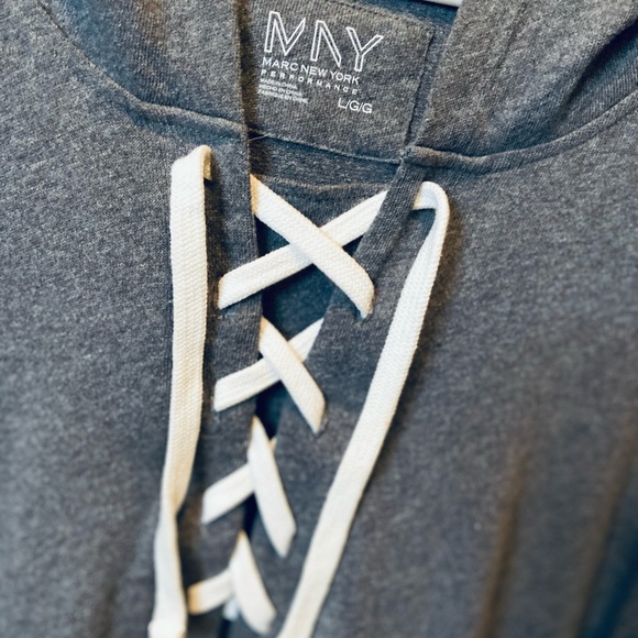 Marc New York Performace WOMENS short sleeve hooded sweat shirt - Picture 3 of 5